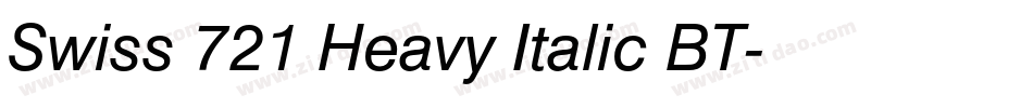 Swiss 721 Heavy Italic BT字体转换